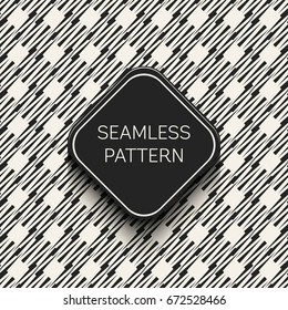 Abstract concept vector monochrome geometric pattern. Black and white minimal background. Creative illustration template. Seamless stylish texture. For wallpaper, surface, web design, textile, decor