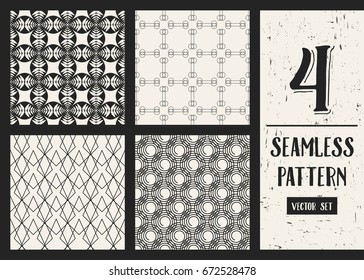 Abstract concept vector monochrome geometric pattern. Black and white minimal background. Creative illustration template. Seamless stylish texture. For wallpaper, surface, web design, textile, decor