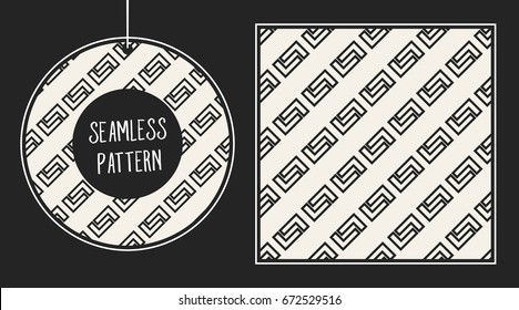 Abstract concept vector monochrome geometric pattern. Black and white minimal background. Creative illustration template. Seamless stylish texture. For wallpaper, surface, web design, textile, decor