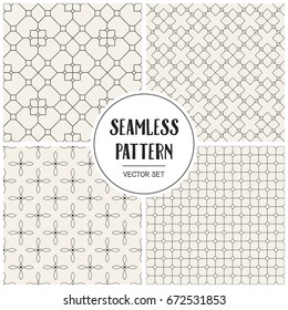 Abstract concept vector monochrome geometric pattern. Black and white minimal background. Creative illustration template. Seamless stylish texture. For wallpaper, surface, web design, textile, decor