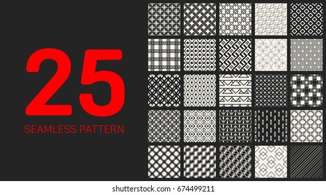 Abstract concept vector monochrome geometric pattern. Black and white minimal background. Creative illustration template. Seamless stylish texture. For wallpaper, surface, web design, textile, decor