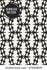 Abstract concept vector monochrome geometric pattern. Black and white minimal background. Creative illustration template. Seamless stylish texture. For wallpaper, surface, web design, textile, decor
