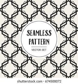 Abstract concept vector monochrome geometric pattern. Black and white minimal background. Creative illustration template. Seamless stylish texture. For wallpaper, surface, web design, textile, decor