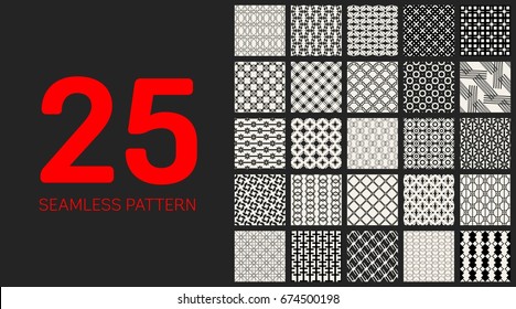 Abstract concept vector monochrome geometric pattern. Black and white minimal background. Creative illustration template. Seamless stylish texture. For wallpaper, surface, web design, textile, decor