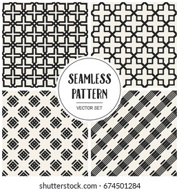 Abstract concept vector monochrome geometric pattern. Black and white minimal background. Creative illustration template. Seamless stylish texture. For wallpaper, surface, web design, textile, decor