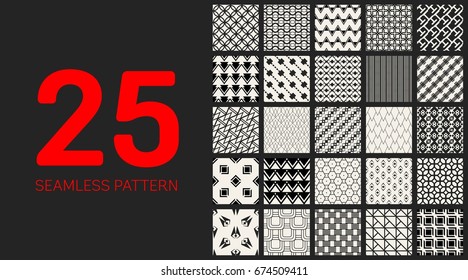 Abstract concept vector monochrome geometric pattern. Black and white minimal background. Creative illustration template. Seamless stylish texture. For wallpaper, surface, web design, textile, decor