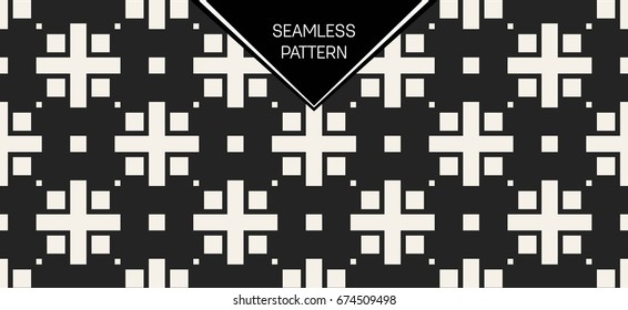Abstract concept vector monochrome geometric pattern. Black and white minimal background. Creative illustration template. Seamless stylish texture. For wallpaper, surface, web design, textile, decor