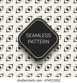 Abstract concept vector monochrome geometric pattern. Black and white minimal background. Creative illustration template. Seamless stylish texture. For wallpaper, surface, web design, textile, decor