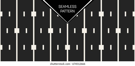 Abstract concept vector monochrome geometric pattern. Black and white minimal background. Creative illustration template. Seamless stylish texture. For wallpaper, surface, web design, textile, decor