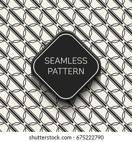 Abstract concept vector monochrome geometric pattern. Black and white minimal background. Creative illustration template. Seamless stylish texture. For wallpaper, surface, web design, textile, decor