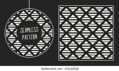 Abstract concept vector monochrome geometric pattern. Black and white minimal background. Creative illustration template. Seamless stylish texture. For wallpaper, surface, web design, textile, decor