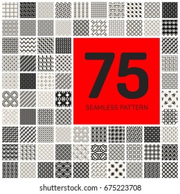 Abstract concept vector monochrome geometric pattern. Black and white minimal background. Creative illustration template. Seamless stylish texture. For wallpaper, surface, web design, textile, decor