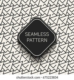 Abstract concept vector monochrome geometric pattern. Black and white minimal background. Creative illustration template. Seamless stylish texture. For wallpaper, surface, web design, textile, decor