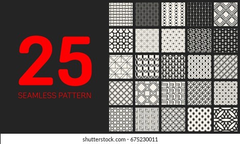 Abstract concept vector monochrome geometric pattern. Black and white minimal background. Creative illustration template. Seamless stylish texture. For wallpaper, surface, web design, textile, decor