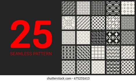 Abstract concept vector monochrome geometric pattern. Black and white minimal background. Creative illustration template. Seamless stylish texture. For wallpaper, surface, web design, textile, decor