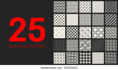 Abstract concept vector monochrome geometric pattern. Black and white minimal background. Creative illustration template. Seamless stylish texture. For wallpaper, surface, web design, textile, decor
