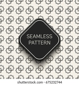 Abstract concept vector monochrome geometric pattern. Black and white minimal background. Creative illustration template. Seamless stylish texture. For wallpaper, surface, web design, textile, decor