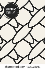 Abstract concept vector monochrome geometric pattern. Black and white minimal background. Creative illustration template. Seamless stylish texture. For wallpaper, surface, web design, textile, decor