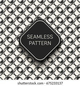 Abstract concept vector monochrome geometric pattern. Black and white minimal background. Creative illustration template. Seamless stylish texture. For wallpaper, surface, web design, textile, decor