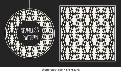 Abstract concept vector monochrome geometric pattern. Black and white minimal background. Creative illustration template. Seamless stylish texture. For wallpaper, surface, web design, textile, decor