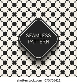 Abstract concept vector monochrome geometric pattern. Black and white minimal background. Creative illustration template. Seamless stylish texture. For wallpaper, surface, web design, textile, decor