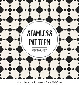 Abstract concept vector monochrome geometric pattern. Black and white minimal background. Creative illustration template. Seamless stylish texture. For wallpaper, surface, web design, textile, decor