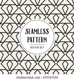 Abstract concept vector monochrome geometric pattern. Black and white minimal background. Creative illustration template. Seamless stylish texture. For wallpaper, surface, web design, textile, decor