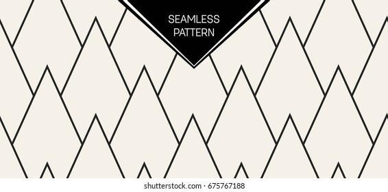 Abstract concept vector monochrome geometric pattern. Black and white minimal background. Creative illustration template. Seamless stylish texture. For wallpaper, surface, web design, textile, decor