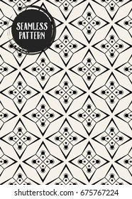 Abstract concept vector monochrome geometric pattern. Black and white minimal background. Creative illustration template. Seamless stylish texture. For wallpaper, surface, web design, textile, decor