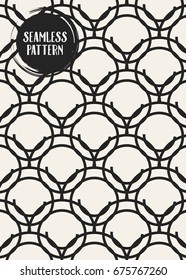 Abstract concept vector monochrome geometric pattern. Black and white minimal background. Creative illustration template. Seamless stylish texture. For wallpaper, surface, web design, textile, decor