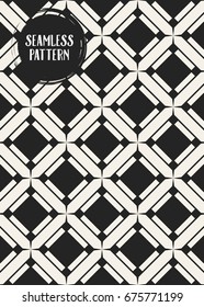 Abstract concept vector monochrome geometric pattern. Black and white minimal background. Creative illustration template. Seamless stylish texture. For wallpaper, surface, web design, textile, decor