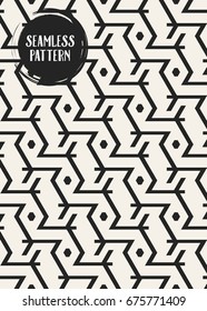 Abstract concept vector monochrome geometric pattern. Black and white minimal background. Creative illustration template. Seamless stylish texture. For wallpaper, surface, web design, textile, decor