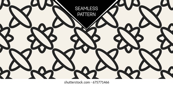Abstract concept vector monochrome geometric pattern. Black and white minimal background. Creative illustration template. Seamless stylish texture. For wallpaper, surface, web design, textile, decor