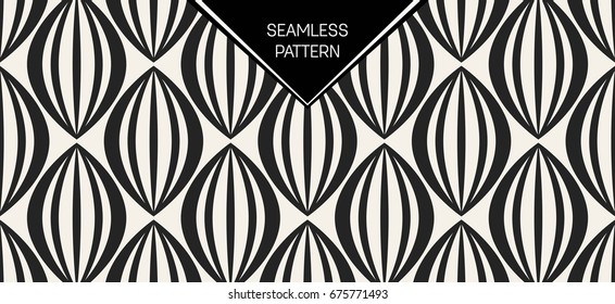 Abstract concept vector monochrome geometric pattern. Black and white minimal background. Creative illustration template. Seamless stylish texture. For wallpaper, surface, web design, textile, decor
