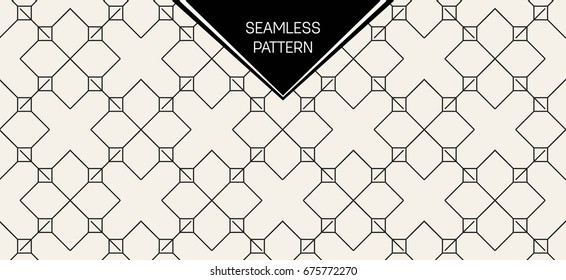 Abstract concept vector monochrome geometric pattern. Black and white minimal background. Creative illustration template. Seamless stylish texture. For wallpaper, surface, web design, textile, decor