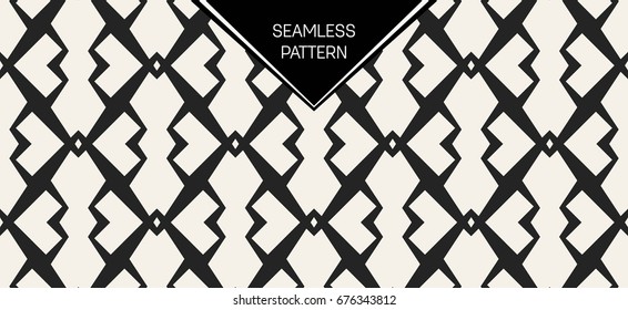 Abstract concept vector monochrome geometric pattern. Black and white minimal background. Creative illustration template. Seamless stylish texture. For wallpaper, surface, web design, textile, decor