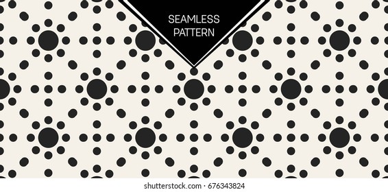 Abstract concept vector monochrome geometric pattern. Black and white minimal background. Creative illustration template. Seamless stylish texture. For wallpaper, surface, web design, textile, decor
