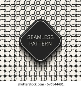 Abstract concept vector monochrome geometric pattern. Black and white minimal background. Creative illustration template. Seamless stylish texture. For wallpaper, surface, web design, textile, decor