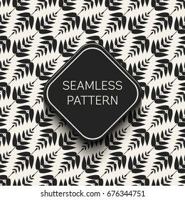Abstract concept vector monochrome geometric pattern. Black and white minimal background. Creative illustration template. Seamless stylish texture. For wallpaper, surface, web design, textile, decor
