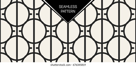 Abstract concept vector monochrome geometric pattern. Black and white minimal background. Creative illustration template. Seamless stylish texture. For wallpaper, surface, web design, textile, decor
