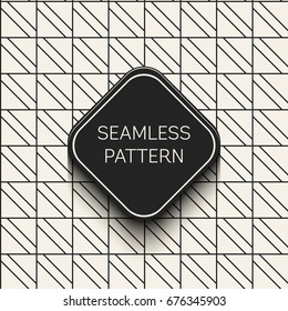 Abstract concept vector monochrome geometric pattern. Black and white minimal background. Creative illustration template. Seamless stylish texture. For wallpaper, surface, web design, textile, decor