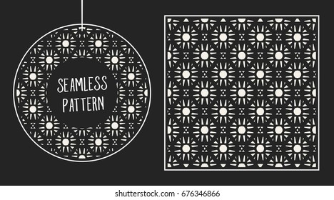 Abstract concept vector monochrome geometric pattern. Black and white minimal background. Creative illustration template. Seamless stylish texture. For wallpaper, surface, web design, textile, decor