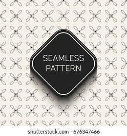 Abstract concept vector monochrome geometric pattern. Black and white minimal background. Creative illustration template. Seamless stylish texture. For wallpaper, surface, web design, textile, decor