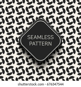 Abstract concept vector monochrome geometric pattern. Black and white minimal background. Creative illustration template. Seamless stylish texture. For wallpaper, surface, web design, textile, decor