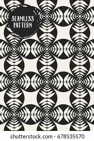 Abstract concept vector monochrome geometric pattern. Black and white minimal background. Creative illustration template. Seamless stylish texture. For wallpaper, surface, web design, textile, decor