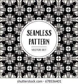 Abstract concept vector monochrome geometric pattern. Black and white minimal background. Creative illustration template. Seamless stylish texture. For wallpaper, surface, web design, textile, decor