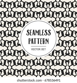 Abstract concept vector monochrome geometric pattern. Black and white minimal background. Creative illustration template. Seamless stylish texture. For wallpaper, surface, web design, textile, decor