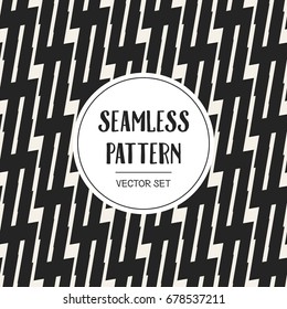 Abstract concept vector monochrome geometric pattern. Black and white minimal background. Creative illustration template. Seamless stylish texture. For wallpaper, surface, web design, textile, decor