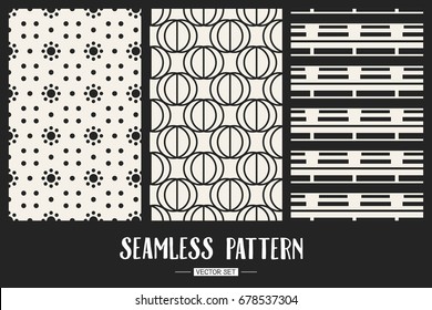 Abstract concept vector monochrome geometric pattern. Black and white minimal background. Creative illustration template. Seamless stylish texture. For wallpaper, surface, web design, textile, decor