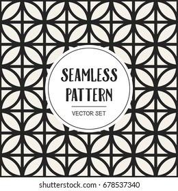Abstract concept vector monochrome geometric pattern. Black and white minimal background. Creative illustration template. Seamless stylish texture. For wallpaper, surface, web design, textile, decor